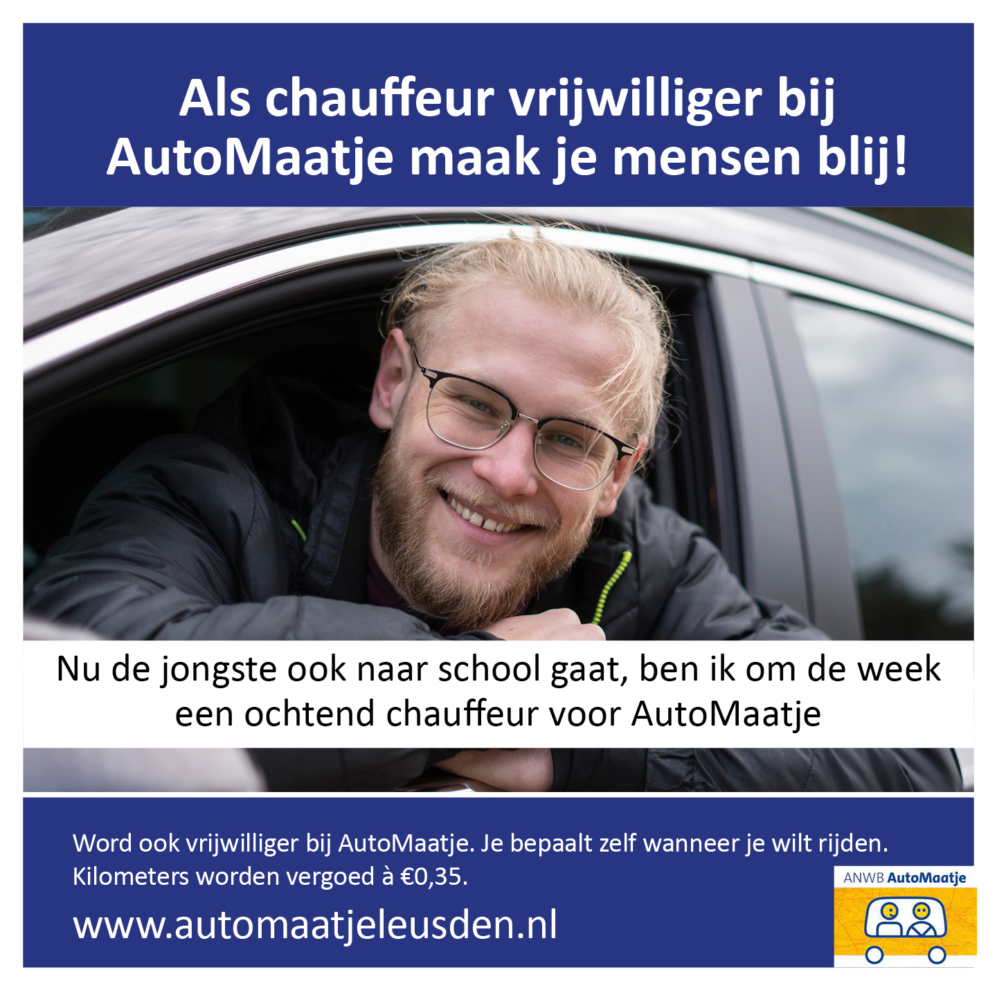 Afbeelding bij nieuwsbericht: AutoMaatje Leusden zoekt chauffeurs